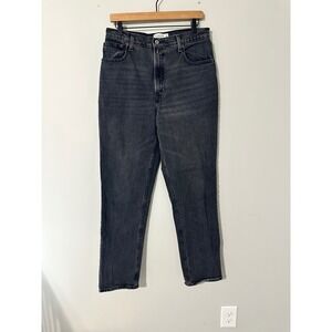 Abercrombie & Fitch Straight Leg Jeans in Washed Black